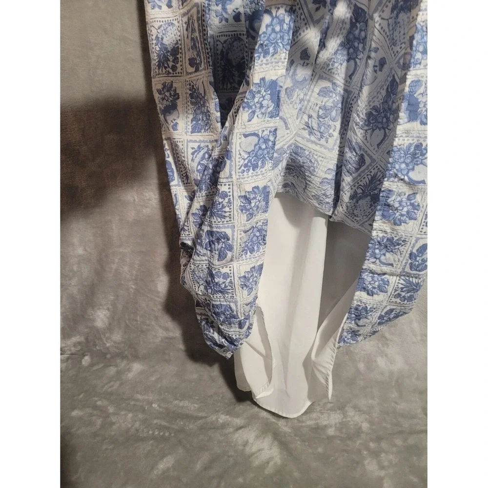 Abercrombie & Fitch Blue and White Maxi Dress Sz XLP